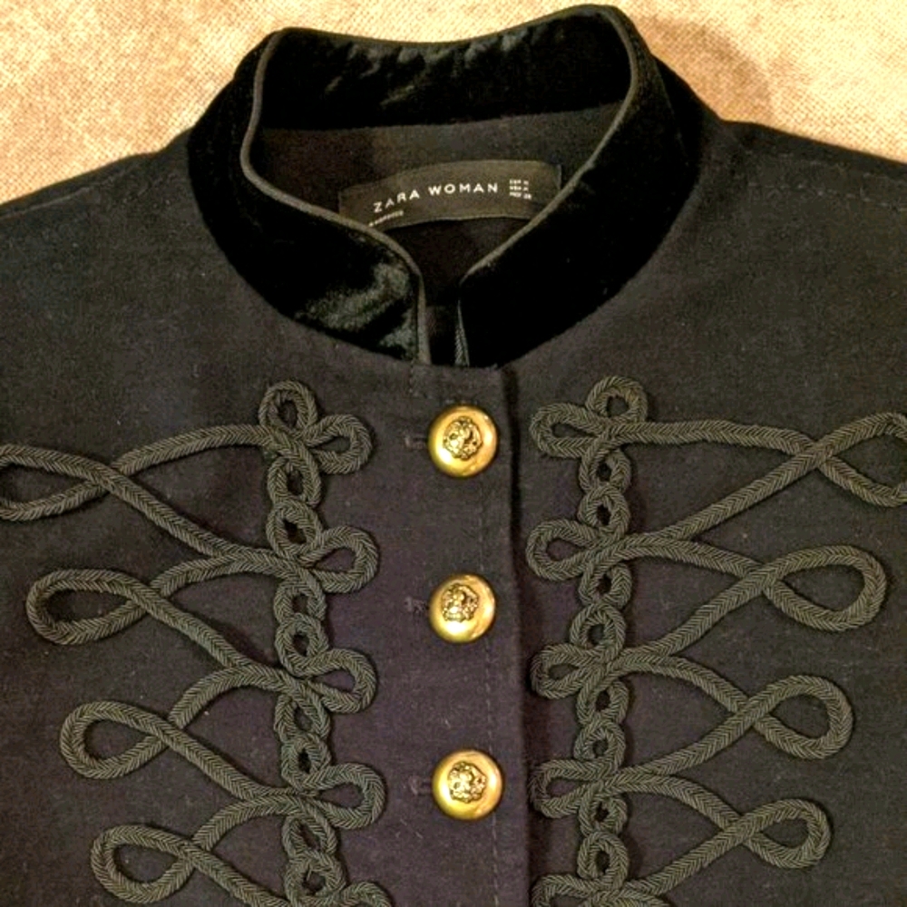 Zara Military Jacket Sz M - Picture 9 of 12